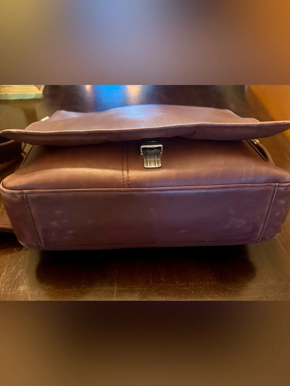 Vintage Coach F09-5217 Brown Glove Tanned Leather Messenger Bag Briefcase